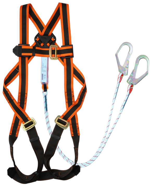 Full Body Harness Lite 1 D-ring – Double Kernmantle Lanyard Set