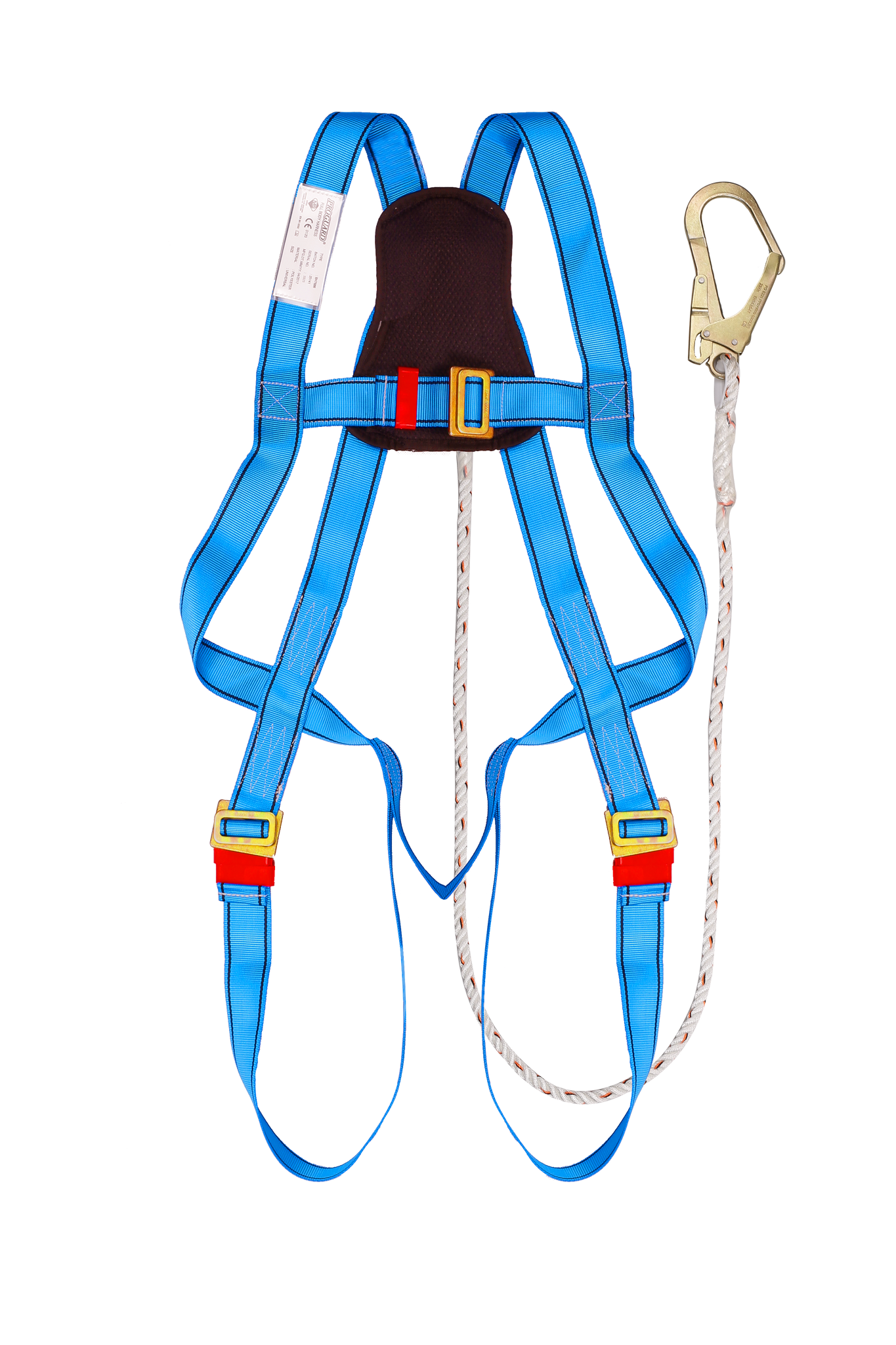 Full Body Harness Built-in Lanyard & Large Hook, Fall Protection