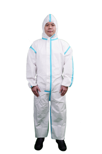 Multipurpose Disposable Coverall with Blue Seams