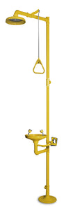 Polycarbonate Bowl Combination Emergency Shower And Eyewash