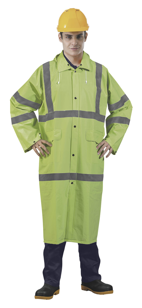 Hi-Visibility Green Raincoat